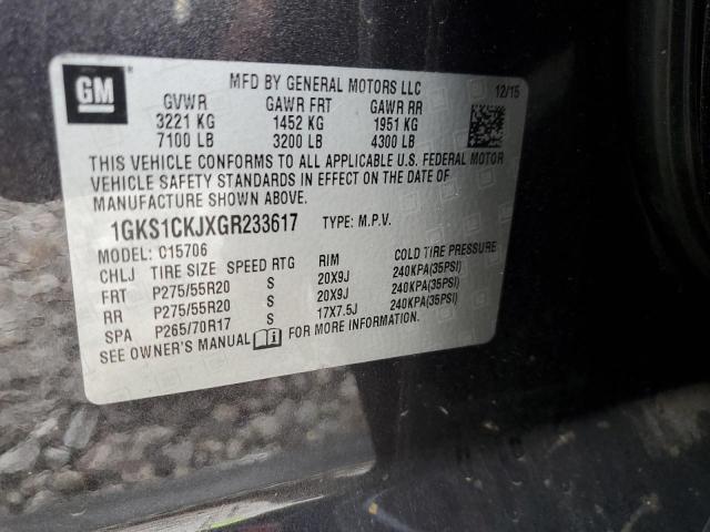 2016 GMC YUKON DENA - 1GKS1CKJXGR233617