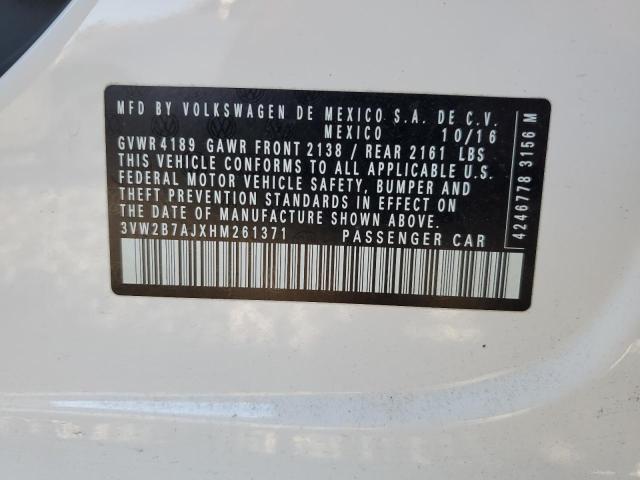 2017 VOLKSWAGEN JETTA S - 3VW2B7AJXHM261371