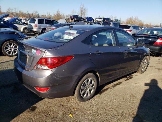 HYUNDAI ACCENT GLS 2014 gray sedan 4d gas KMHCT4AE2EU623928 photo #4