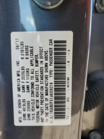 2018 ACURA TLX TECH - 19UUB2F51JA006218