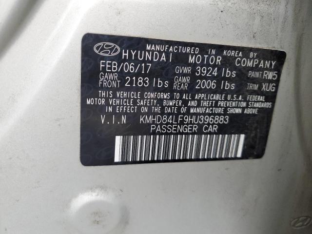 2017 HYUNDAI ELANTRA SE - KMHD84LF9HU396883