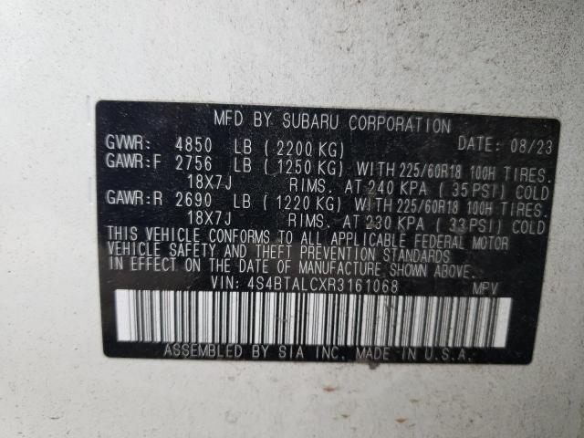 VIN 4S4BTALCXR3161068 2024 SUBARU OUTBACK no.13