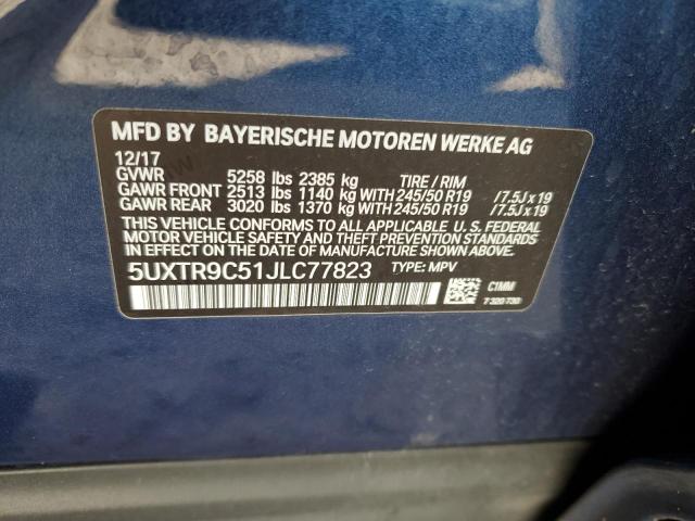2018 BMW X3 XDRIVE3 - 5UXTR9C51JLC77823