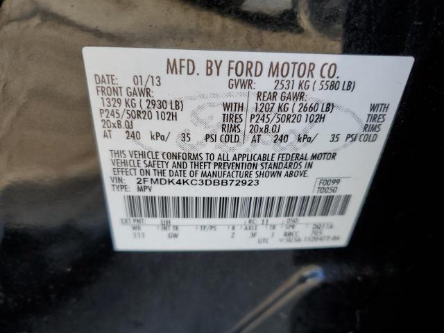 VIN 2FMDK4KC3DBB72923 2013 FORD EDGE no.13