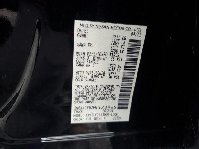 2021 NISSAN TITAN SV 1N6AA1ED2MN523495