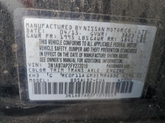 VIN 3N1AB7AP2FY272019 2015 NISSAN SENTRA no.12