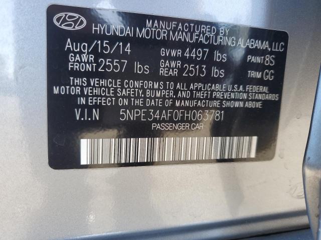 2015 HYUNDAI SONATA SPO - 5NPE34AF0FH063781