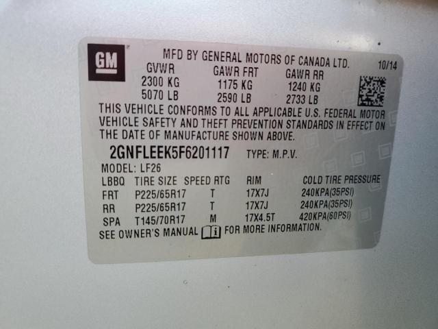 VIN 2GNFLEEK5F6201117 2015 CHEVROLET EQUINOX no.13