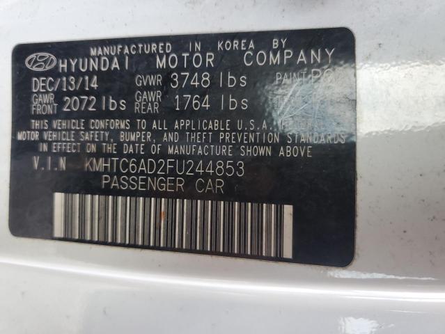 2015 HYUNDAI VELOSTER - KMHTC6AD2FU244853
