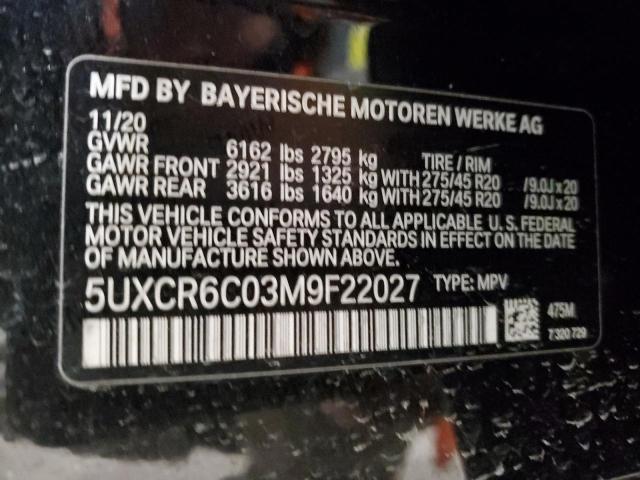 2021 BMW X5 XDRIVE4 - 5UXCR6C03M9F22027
