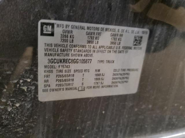 2016 CHEVROLET SILVERADO - 3GCUKREC8GG105877