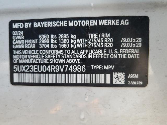 VIN 5UX23EU04R9V74986 2024 BMW X5 no.13