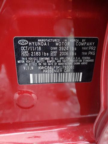 2019 HYUNDAI ELANTRA SE - KMHD84LF9KU793081