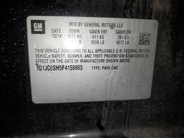 2015 CHEVROLET SONIC LT - 1G1JC6SH5F4158863