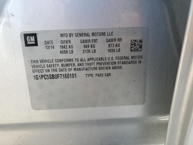 2015 CHEVROLET CRUZE LT - 1G1PC5SB0F7160101