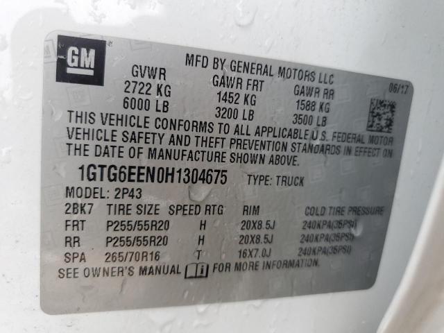 2017 GMC CANYON DEN 1GTG6EEN0H1304675
