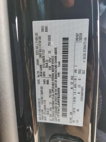 2024 FORD F150 PLATI 1FTFW7L85RFB25959