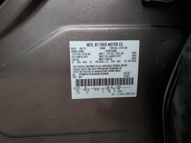 2019 FORD EDGE SE 2FMPK3G94KBC50689