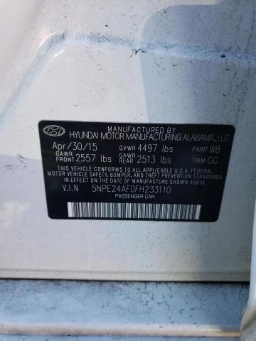 2015 HYUNDAI SONATA SE - 5NPE24AF0FH233110