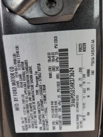 VIN 3FA6P0SU5HR373624 2017 FORD FUSION no.12