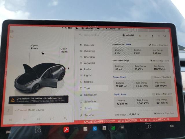 2023 TESLA MODEL 3 - 5YJ3E1EA6PF638092
