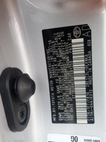 2016 TOYOTA COROLLA L - 2T1BURHE0GC681259