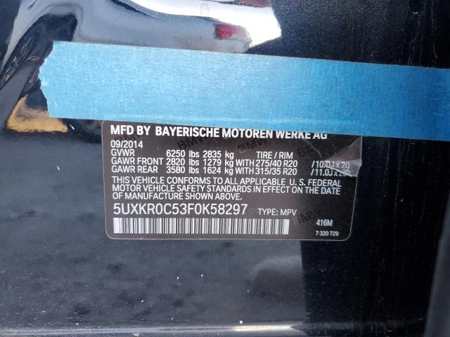 VIN 5UXKR0C53F0K58297 2015 BMW X5 no.13