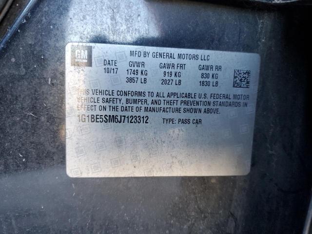 2018 CHEVROLET CRUZE LT - 1G1BE5SM6J7123312