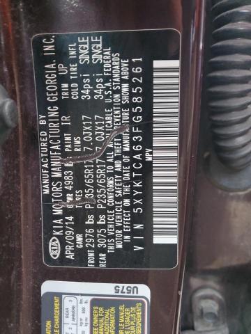 2015 KIA SORENTO LX - 5XYKTCA63FG585261