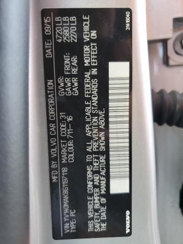 2016 VOLVO S80 PREMIE YV140MAK8G1197118