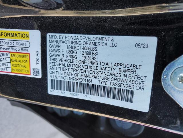 VIN 19XFL1H74RE001164 2024 HONDA CIVIC no.13