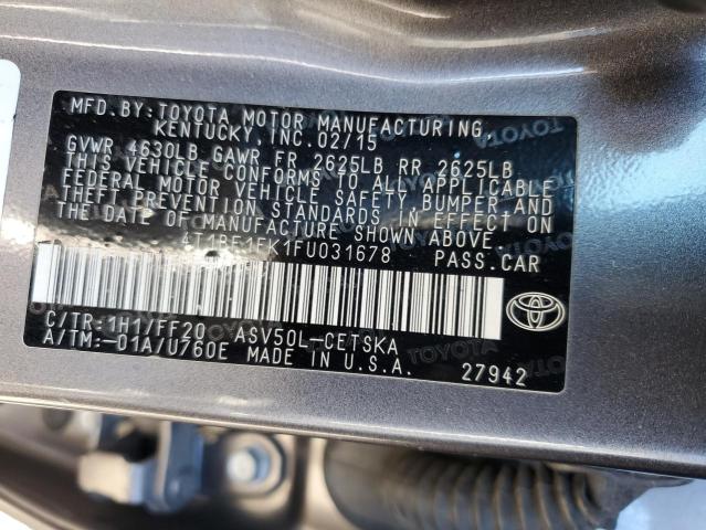 2015 TOYOTA CAMRY LE - 4T1BF1FK1FU031678