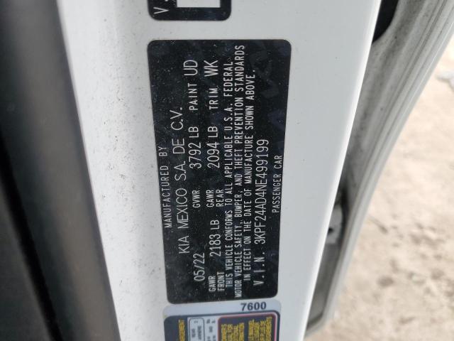 2022 KIA FORTE FE - 3KPF24AD4NE499199