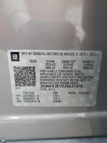 2018 CHEVROLET EQUINOX LT - 3GNAXJEV0JS637479