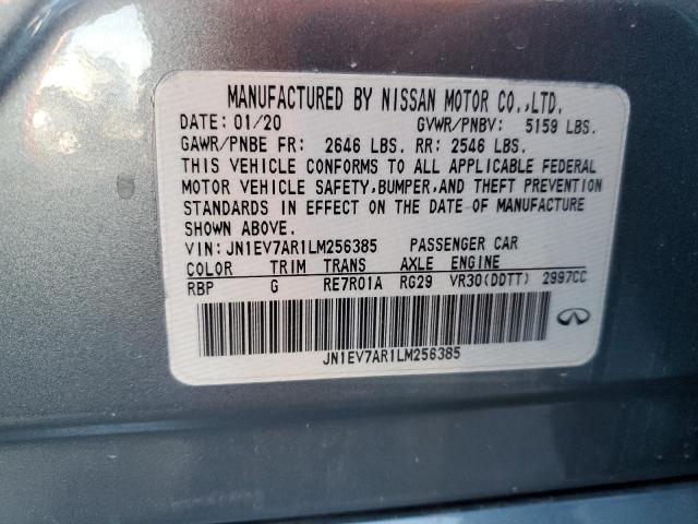 2020 INFINITI Q50 PURE - JN1EV7AR1LM256385