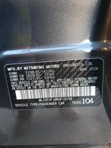2024 MITSUBISHI MIRAGE G4 - ML32FUFJ9RHF10138