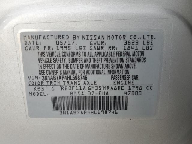 2017 NISSAN SENTRA S - 3N1AB7AP4HL698746