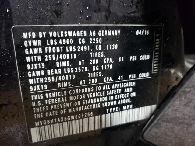 2016 VOLKSWAGEN TIGUAN S - WVGBV7AX8GW609256