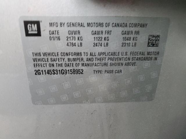 VIN 2G1145S31G9158952 2016 CHEVROLET IMPALA no.12