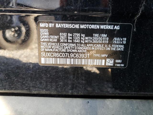 VIN 5UXCR6C07L9C63931 2020 BMW X5 no.13