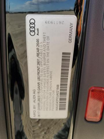 2018 AUDI S5 PRESTIG WAUC4CF53JA021648