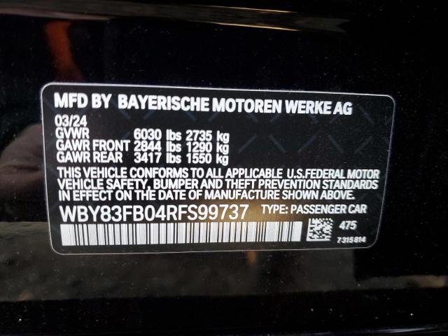 VIN WBY83FB04RFS99737 2024 BMW I4 XDRIVE no.12