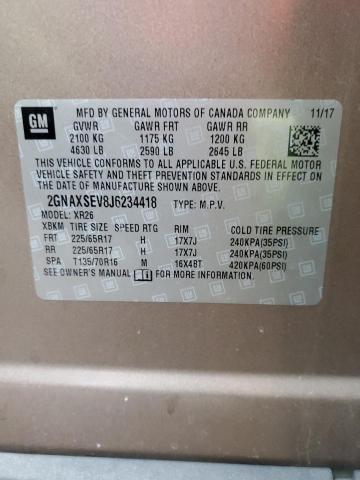 2018 CHEVROLET EQUINOX LT - 2GNAXSEV8J6234418