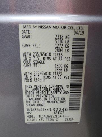 2019 NISSAN MURANO S - 5N1AZ2MJ7KN132246
