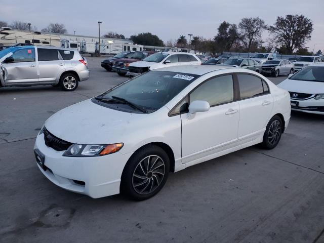 HONDA CIVIC LX 2009 white  gas 19XFA16509E005154 photo #1