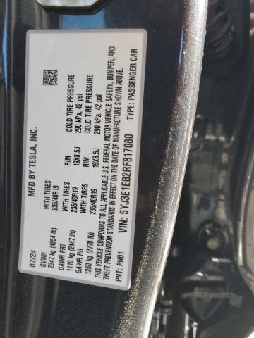 2024 TESLA MODEL 3 - 5YJ3E1EB2RF817080