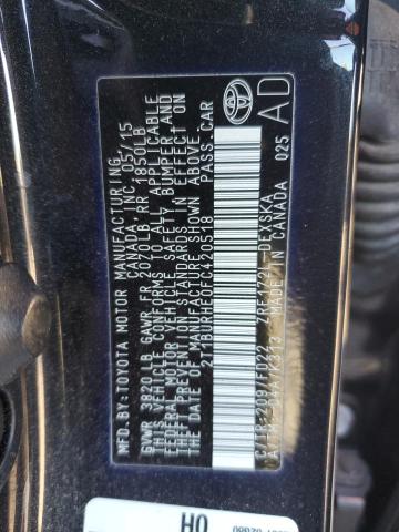 2015 TOYOTA COROLLA L - 2T1BURHE0FC420518