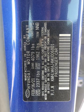 2021 HYUNDAI ELANTRA BL - KMHLM4AJ4MU006801