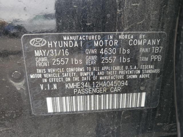 2017 HYUNDAI SONATA HYB KMHE34L12HA045094