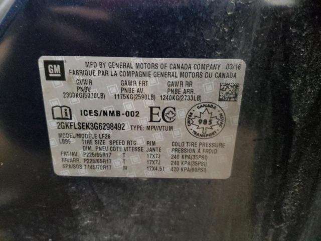 2016 GMC TERRAIN SL - 2GKFLSEK3G6298492